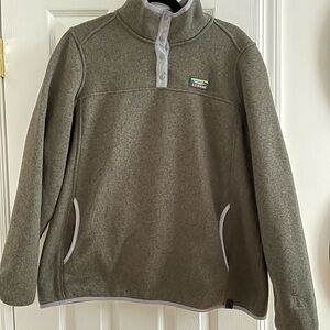 L.L. Bean Forest Green Fleece Pullover